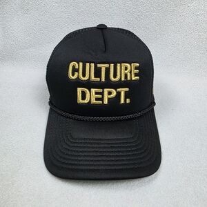 Field Grade Culture Dept. Trucker Hat Cap Men's One Size Snapback Black